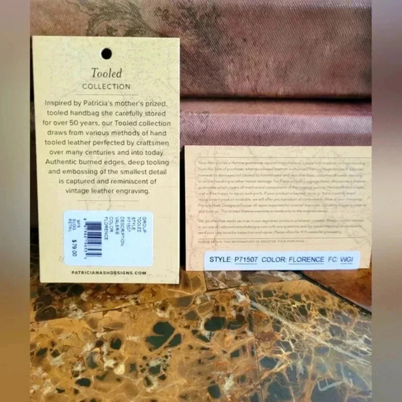 Patricia Nash Leather fold-over - Picture 12 of 12